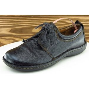 Born Concept Size 6 M Black‎ Round Toe Derby Oxfords Leather Women C40403